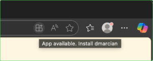 Edge browser PWA