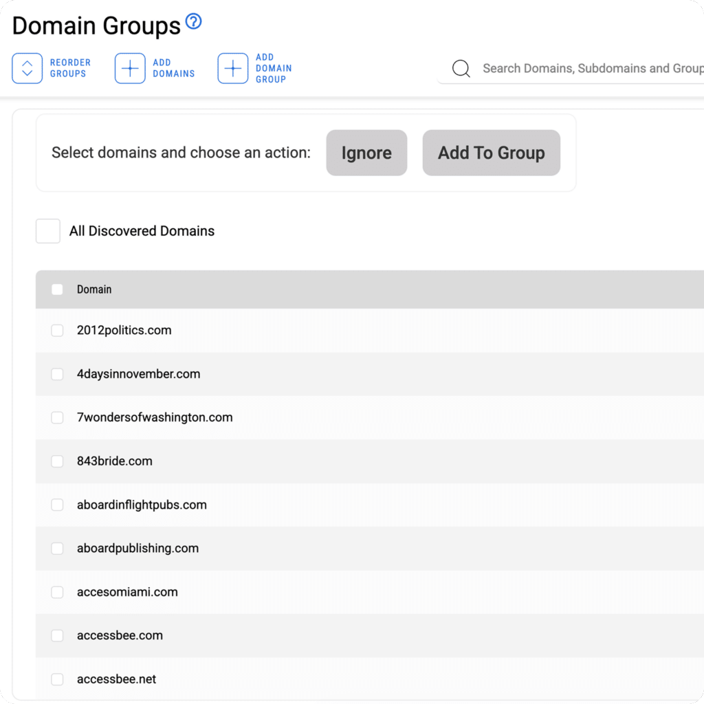 Domain Discovery